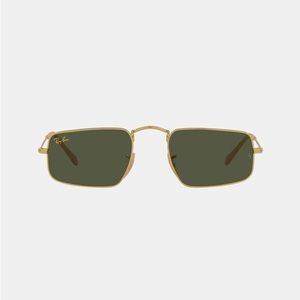 NWOT Authentic Ray Ban Julie gold frame with classic green lenses EUC
